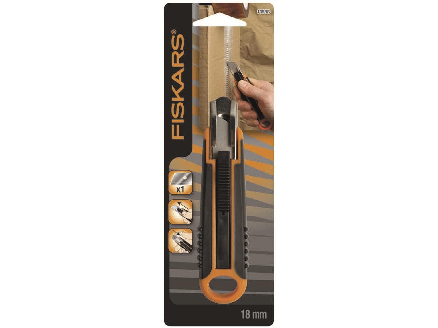 Fiskars Cutter Sicherheit 18mm selbständiges Zurückziehen der Klinge