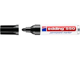 edding Permanentmarker 550 schwarz Rundspitze 3-4mm, kompakt und praktisch