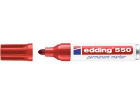 edding Permanentmarker 550 rot Rundspitze 3-4mm, kompakt und praktisch