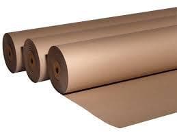 Packzellulose 270 gm2, 75 cm, 74 lfm braun, 55.5 m2, mit Hülse mit Holzspund