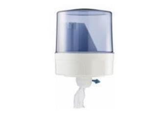 Putztuchrollenspender ABS-Kunststoff weiss-transparent/