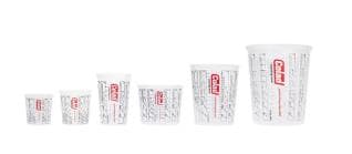 Mischbecher Colad 700 ml bedruckt mit Aufdruck für genaue Mischverhältnisse