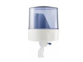 Putztuchrollenspender ABS-Kunststoff weiss-transparent/