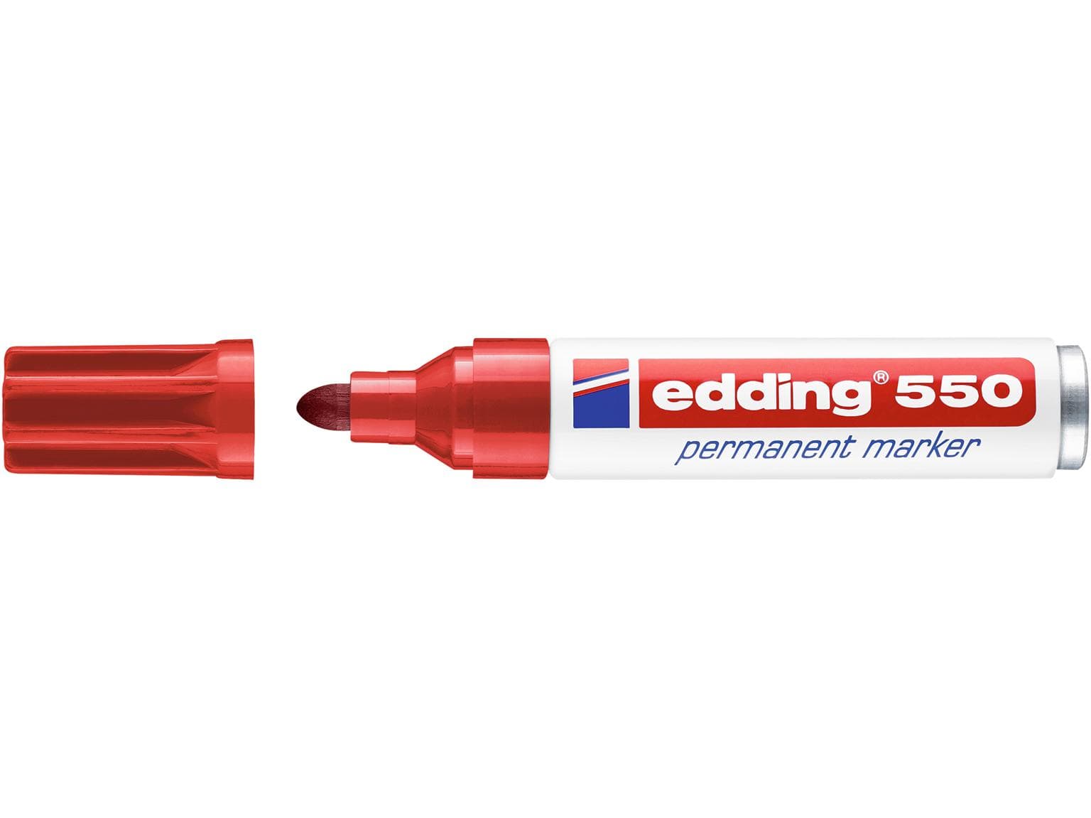 edding Permanentmarker 550 rot Rundspitze 3-4mm, kompakt und praktisch
