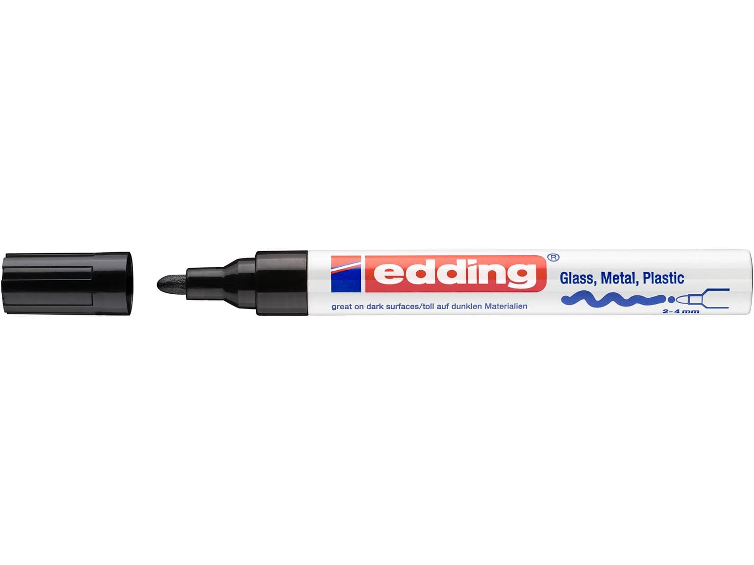 edding Lackmarker 750-CREA schwarz Rundspitze 2-4 mm