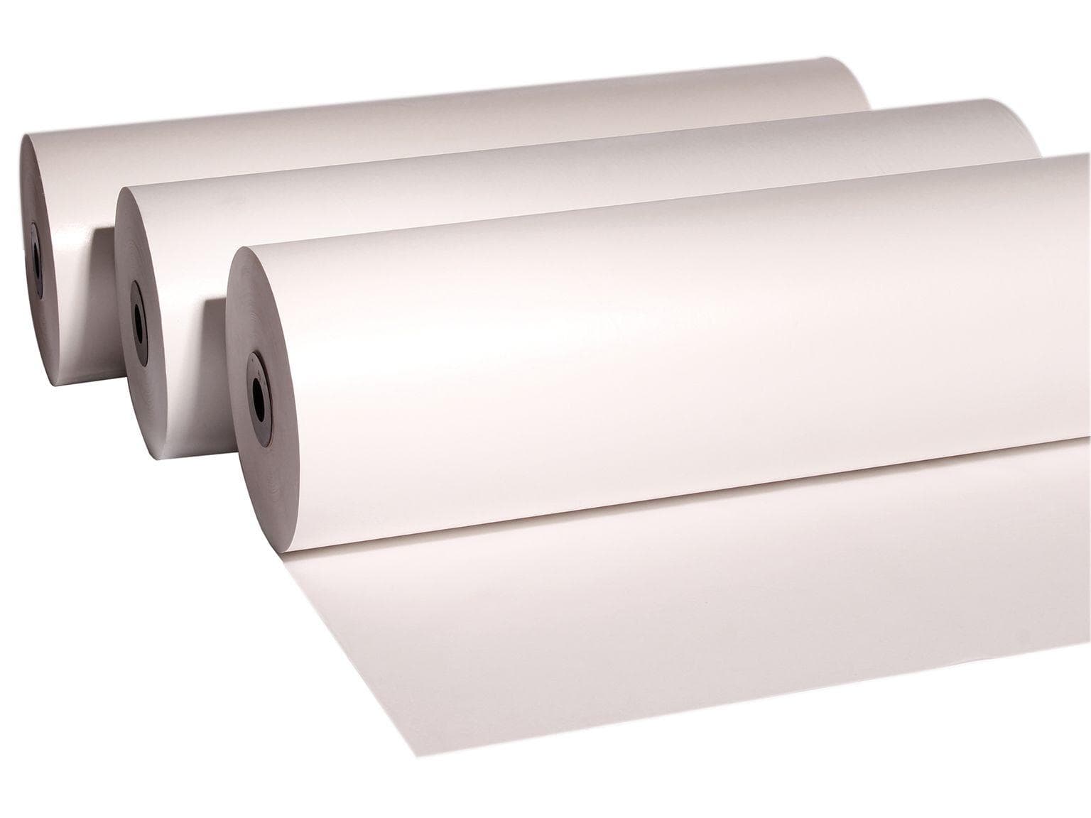 Apparaterollen Polycover weiss 45 gm2 150 cm, 420 lfm PE-nach aussen gewickelt