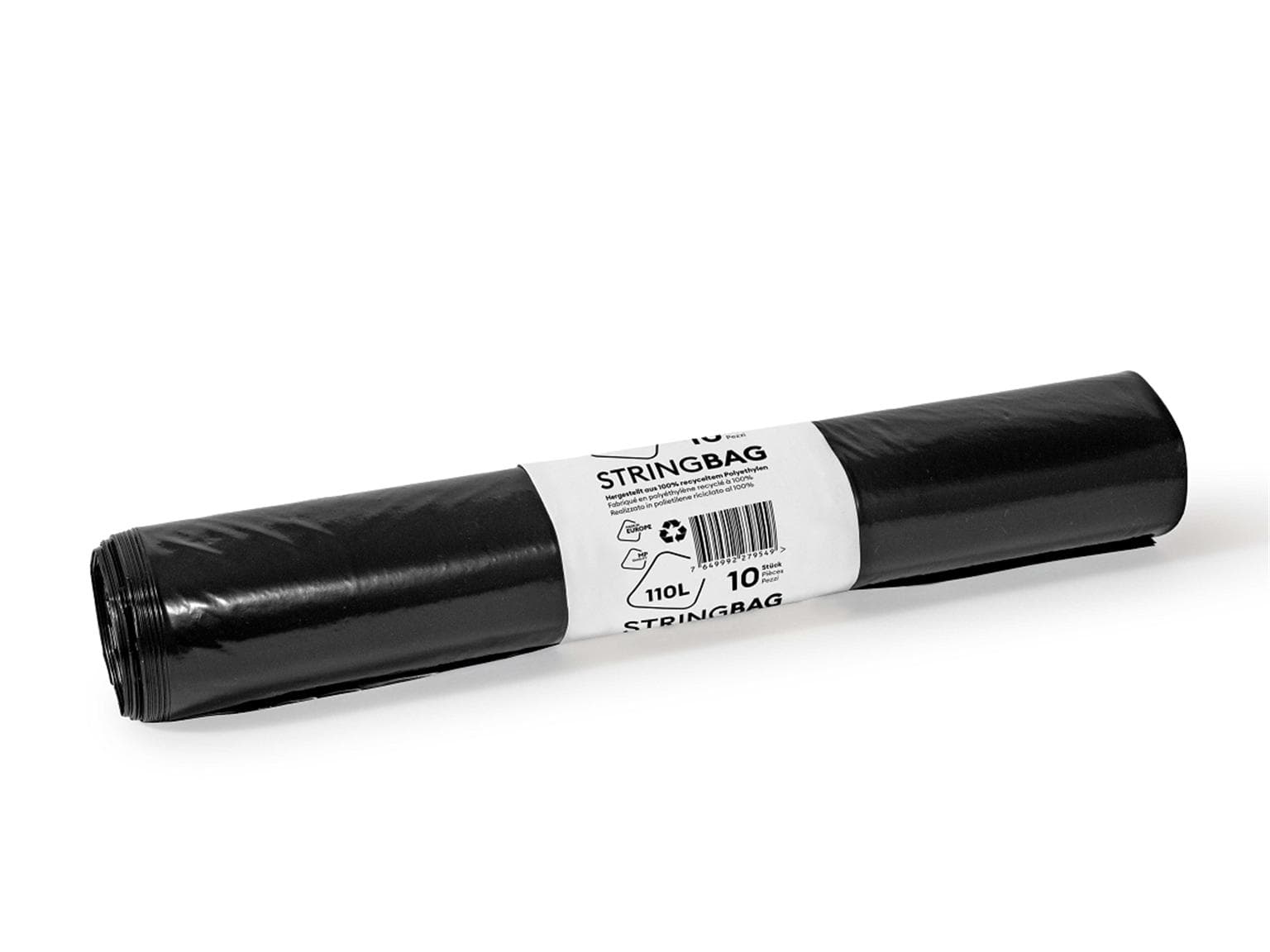 Abfallsäcke 110 Lt. Herkules OKP, Recycl 370/330 x 1'100 mm, mit Verschlussband,