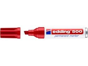 edding Permanentmarker 500 rot Keilspitze 2-7mm, kompakt und praktisch