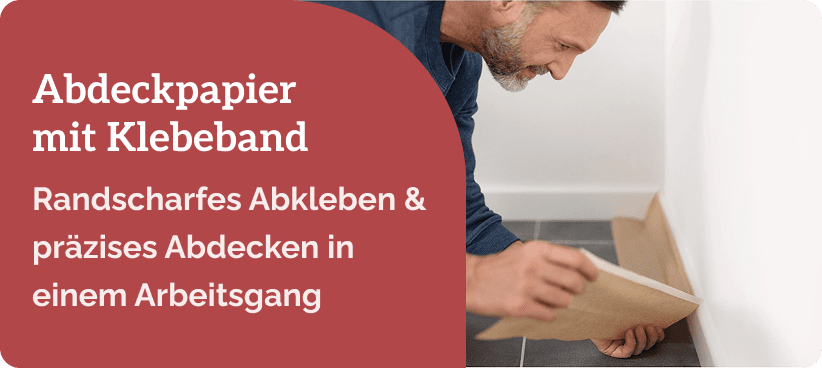 Abdeckpapier mit Klebeband